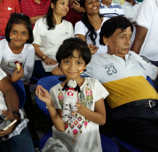 Foto is Diplomat at Soccer Match in India